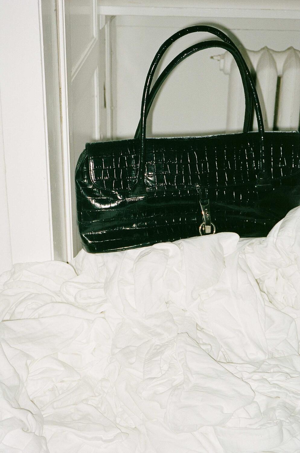 Palma lædertaske - sort